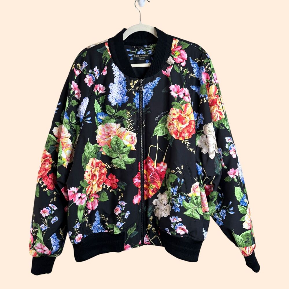 Dolce Gabbana Exclusive Floral Bomber Jacket